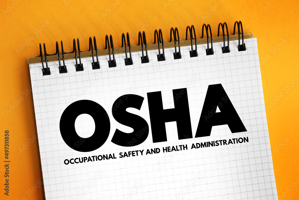 Osha Text OSHA - Occupational Safety and Health Administration acronym, text ...