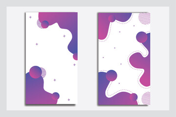 Poster - fluid background design template, accompanied by a variety of color designs