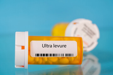 Ultra levure. Ultra levure pills in RX prescription drug bottle