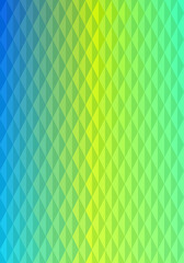 Wall Mural - rhombus geometric pattern with gradient blue, yellow, green. abstract background design. vector illu