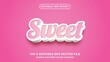 © Mugi_Mulya - Sweet text effect pink text effect template design with 3d style
