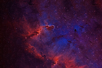 beautiful blue nebula. elements of this image furnished by nasa