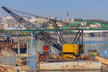 Poster - Crane at Barge