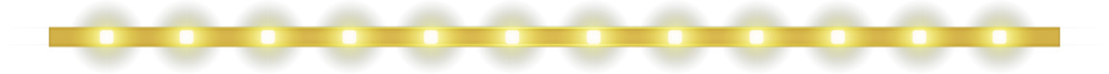 led strip with yellow neon glow effect isolated on background. vector realistic colored light stripe