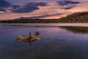 Wall Mural - Stunning sunsets and landscapes in Ontario's natural provincial park system.  Calm and peaceful lakes with attractive atmosphere and relaxation.  