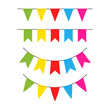 © Віталій Баріда - Color bunting set for party. Party garlands collection. Birthday elements decoration. Vector isolated on white