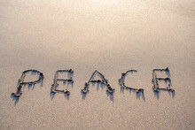 Writing On The Sand Peace