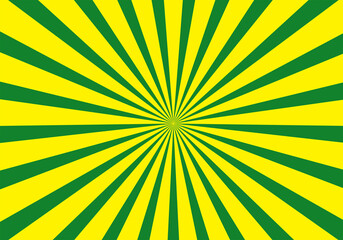 Wall Mural - yellow with green color sunburst vector illuastration background