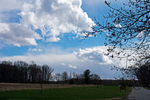 Threatening Cumulus And Nimbus Clouds At Davidson's Mill Pond Park Prior To An Early Spring Squall -01