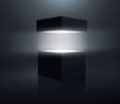 (3D rendering, illustration) Open the mysterious Pandora's box with rays of light