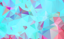 Blue Vivid Geometric Polygonal Abstract Design Background Template