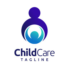 Poster - Child care logo with simple concept