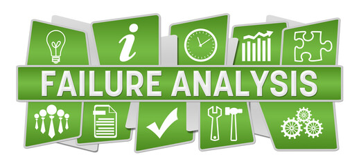 Wall Mural - Failure Analysis Green Symbols Top Bottom 