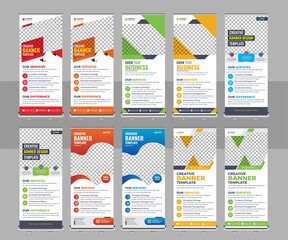 Wall Mural - Corporate rollup banner, pull up, display, x-banner, and flag-banner bundle