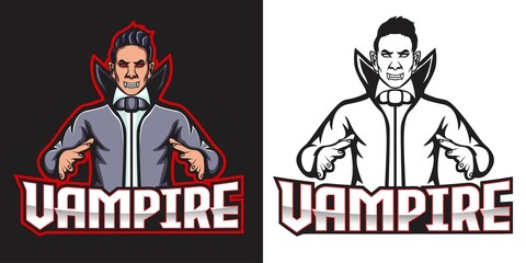 Wall Mural - vampire esport logo mascot design