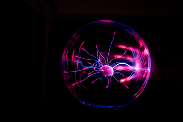 Wall Mural - Plasma Light Ball on black background