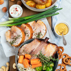 Wall Mural - Assortment of different german food.