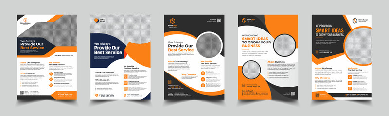 Corporate business, digital marketing agency flyer Brochure design, cover modern layout, annual report, poster, flyer in A4 template