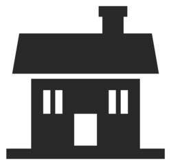 Poster - Black house icon. Property symbol. Town building