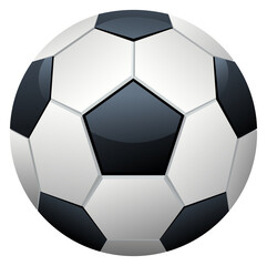 Sticker - Soccer ball. Realistic football logo. Sport symbol