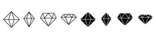 Sapphire Precious Jewels Icon Vector Set. Geometric Gems Diamonds Illustration Sign Collection. Gem  Symbol.