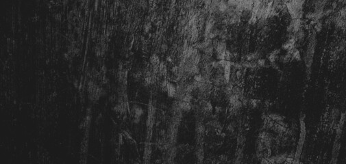 Wall Mural - Wall full of scratches. Grungy cement texture for background, Scary dark wall.Black wall