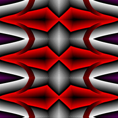 Wall Mural - 3d effect - abstract symmetric fractal graphic