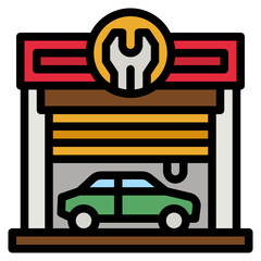 Poster - car line icon