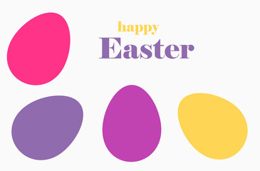 Canvas Print - easter eggs card.