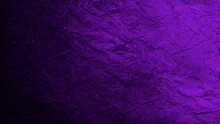 Deep Purple Lilac Background. Gradient. Toned Rough Rock Texture. Close-up. Colorful Stone Background With Space For Design.