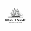 Whaling ship vector illustration already for your brand and or logo business