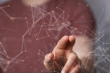 sphere network structure - abstract design connection design