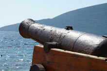 Mediterranean Sea And Medieval Cannon