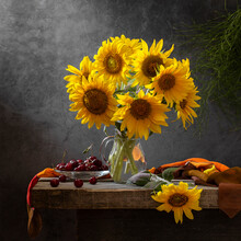 Image With Sunflowers.