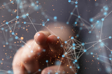 Concept of Network, internet communication. 3d illustration