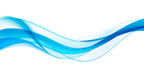 Wall Mural - vector wavy abstract geometric background, blue flow hoizontal banner. trendy gradient shapes compos