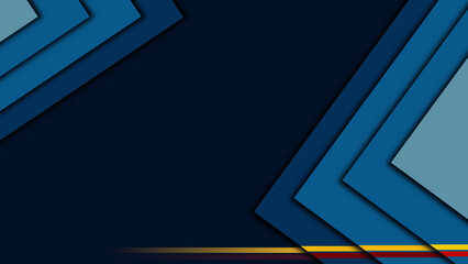 Wall Mural - blue paper cut multi layer background , for business card, cover, brochure  