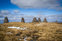 The Nine Standards Rigg On The Coast To Coast Walk In The North Pennines Near To Kirkby Stephen
