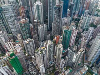  Aerial view of Hong Kong city