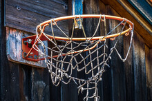 Typical Basketball Hoop At A Farm