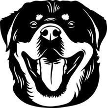 Rottweiler - Funny Dog, Vector File, Cut Stencil For Tshirt