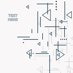 Poster - Abstract art modern design. Simple connect geometry shapes with connect dots and lines and triangles. Vector abstract background
