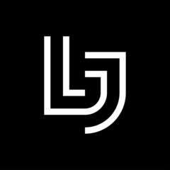 Wall Mural - Creative minimal letter LJ logo design