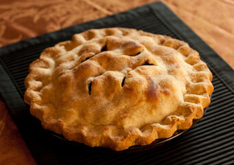 Freshly baked cherry pie