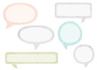 © MLWilson - A set of different speech bubbles in a cut paper style with textures