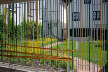 Fence Made Of Many Thin Metal Bars