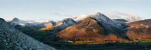 Causey Pike And Newlands Valley Winter Sunrise.