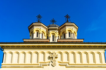 Wall Mural - Architectural details of cathedral. View of church in Alba Iulia, Romania, 2021.