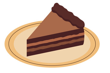 Poster - slice chocolate cake