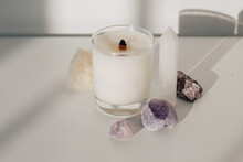 Candle And Magic Stones